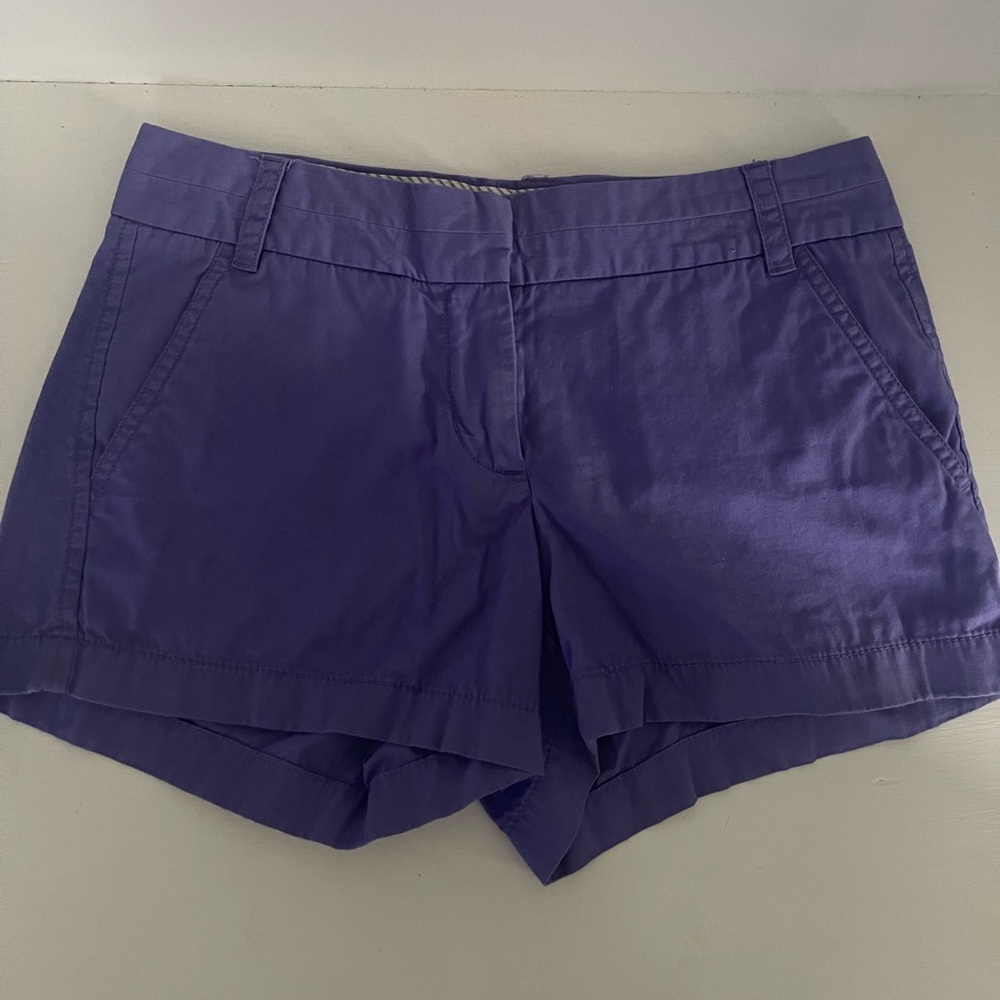 J Crew purple chino shorts